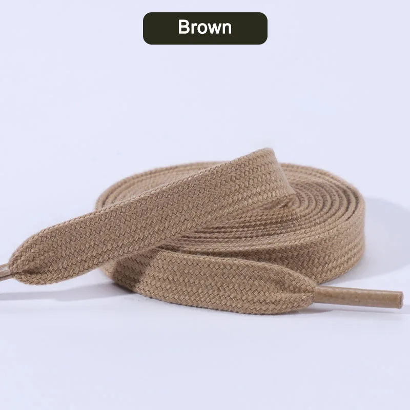 1 Pair Flat Shoelaces for Sneakers Classic Canvas Sports Shoe Laces Women Men Shoelace Solid Double Cotton Shoestrings for AF1