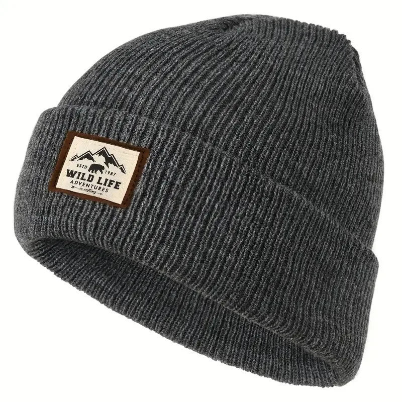 Warm Knitted Hat Jacquard Stripe Ear Protection Warm Trendy Casual Hat