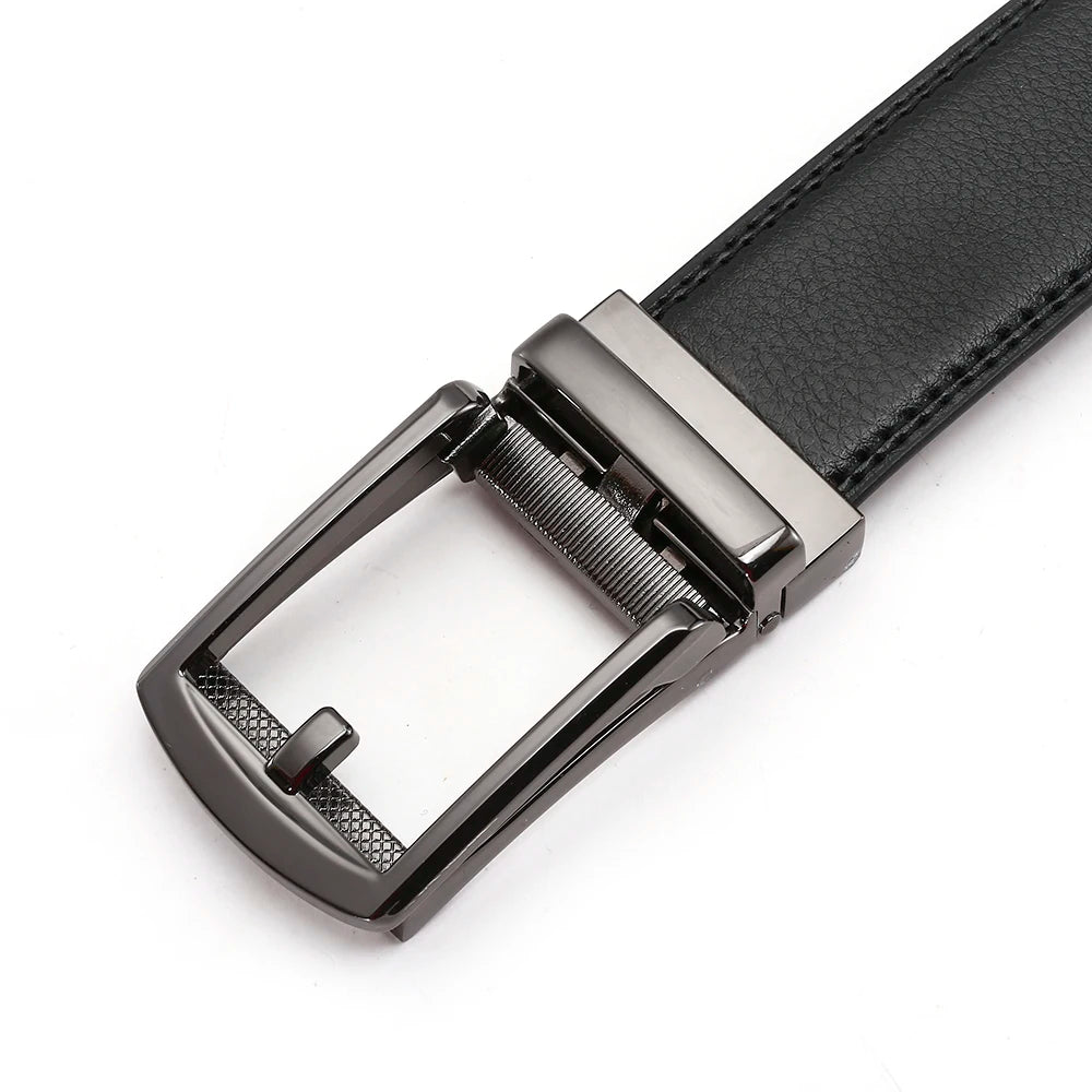 Men's Leather Belts Fashion Automatic Buckle Cowskin Male Belts Luxury Designer Black Brown 3.5cm