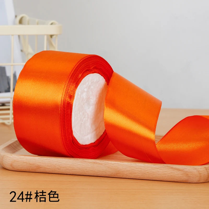 22meters/roll 5cm Silk Satin Ribbons Crafts Bow Handmade DIY Gift Packaging Wrap Party Wedding Decorative Clothing Accessories