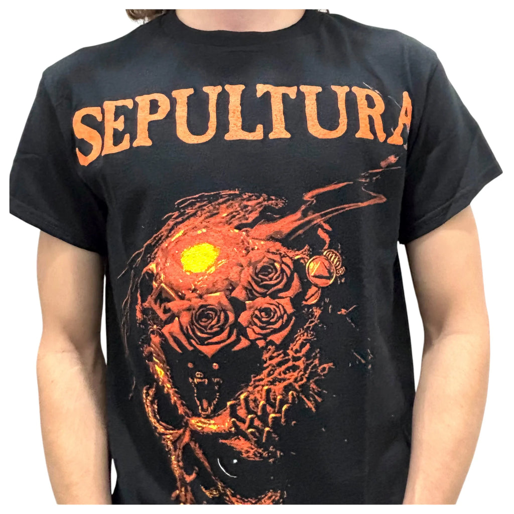 Rock Band Sepultura Print Short Sleeve Punk Retro Top Sports Casual Street Wear Retro T-shirt Casual Loose Top Unisex