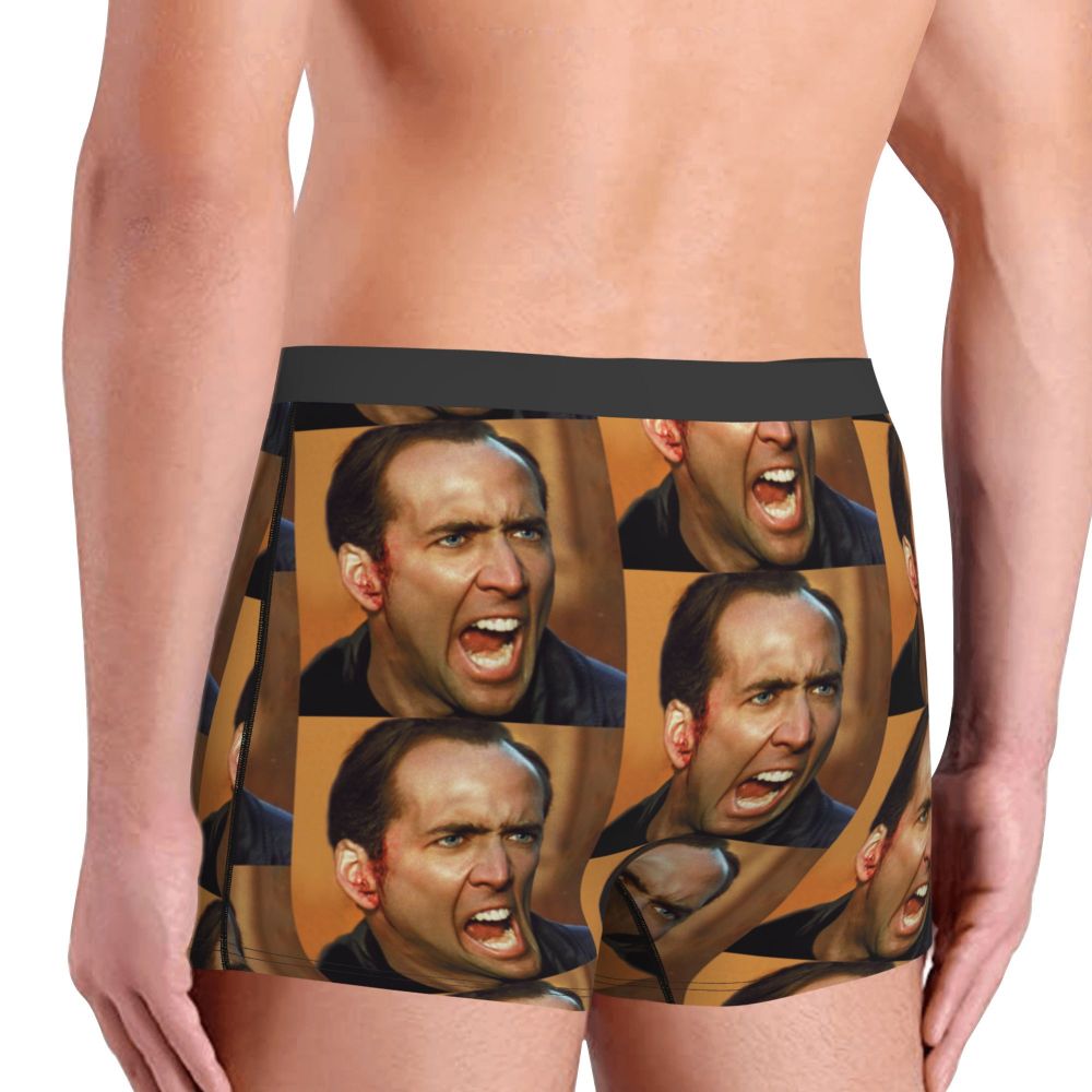 Custom Nicolas Cage Boxer Shorts For Homme 3D Printed Male Nic And His Girls Underwear Panties Briefs Breathbale Underpants
