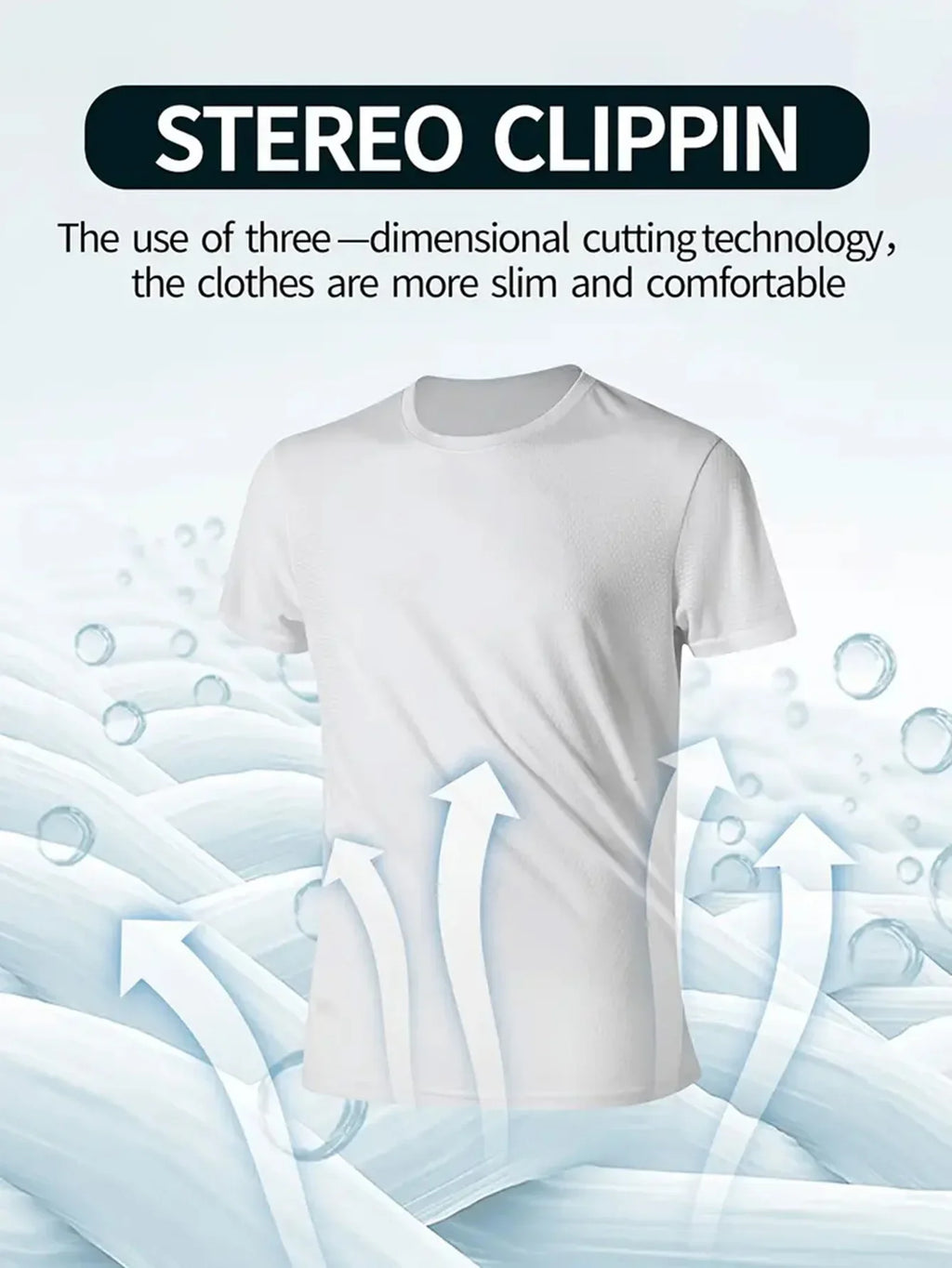Round Neck T-Shirt 1 Piece Black Ultra-Light Men Quick Drying Breathable Sweat-Absorbent Shirt Suitable for Fitness Gym and Ru
