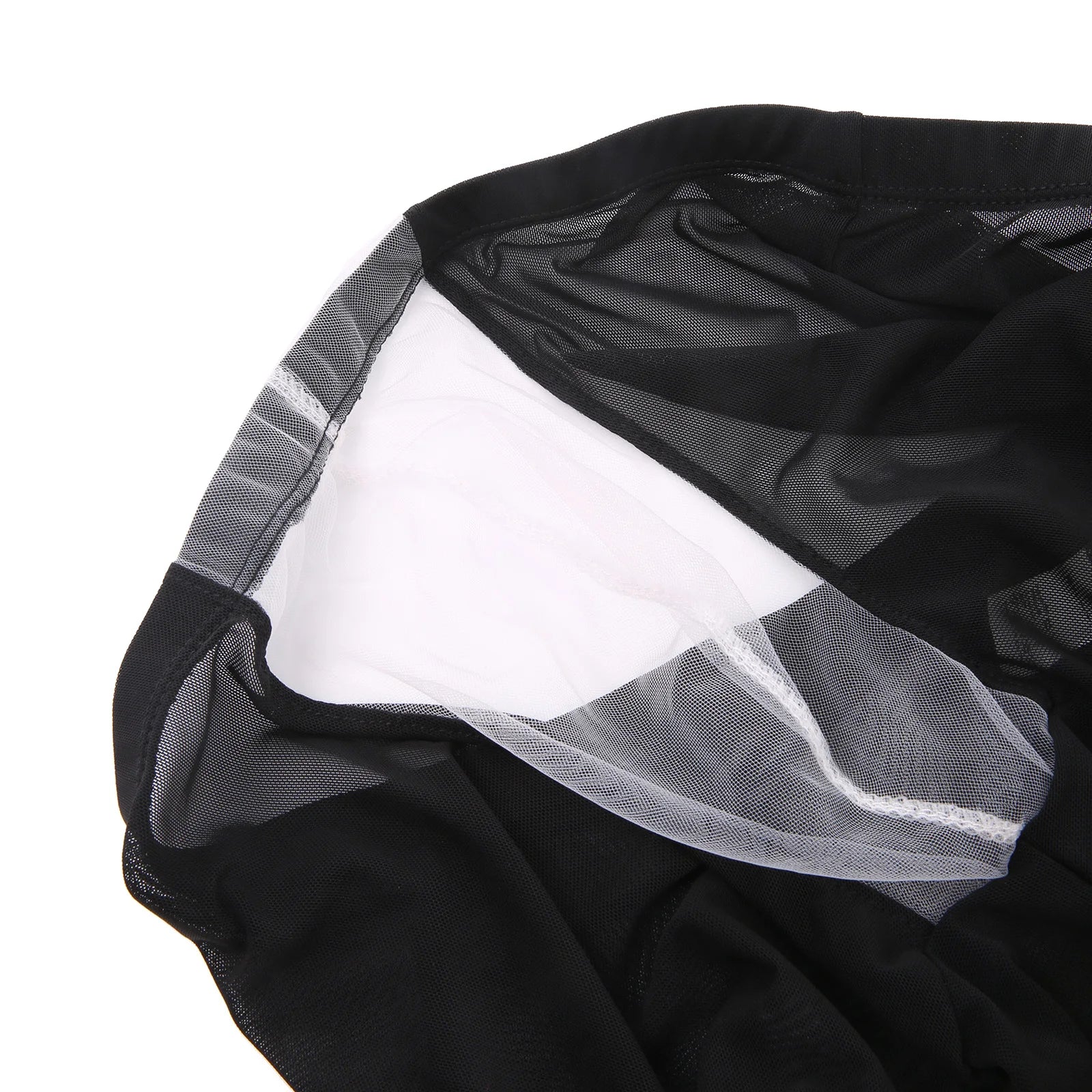 Mens Sexy Mesh Underwear Boxers Shorts Transparent Man Penis Pouch Panties Sheer Underpants Long Leg Boxershorts