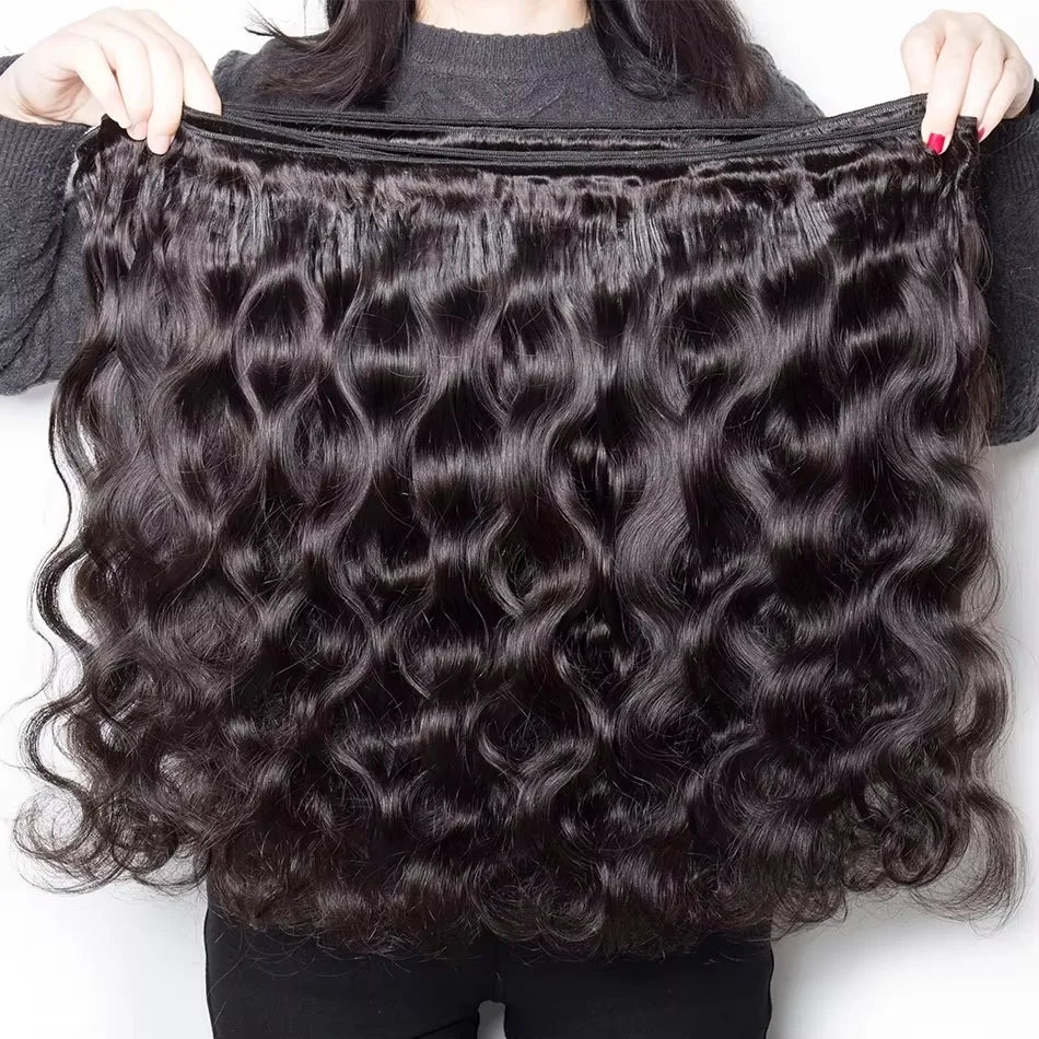 Body Wave 30 32 Inch Brazilian Remy 100% Human Hair Bundles   Brazilian Water Wave Human Hair Extensions 2 3 4 Bundles Deal
