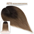 S-noilte 7x13cm Real Hair Toppers Silk Base Natural Hair Wig 100% Human Hair Prosthesis woman Brown Wigs Clip In Hair Extensions