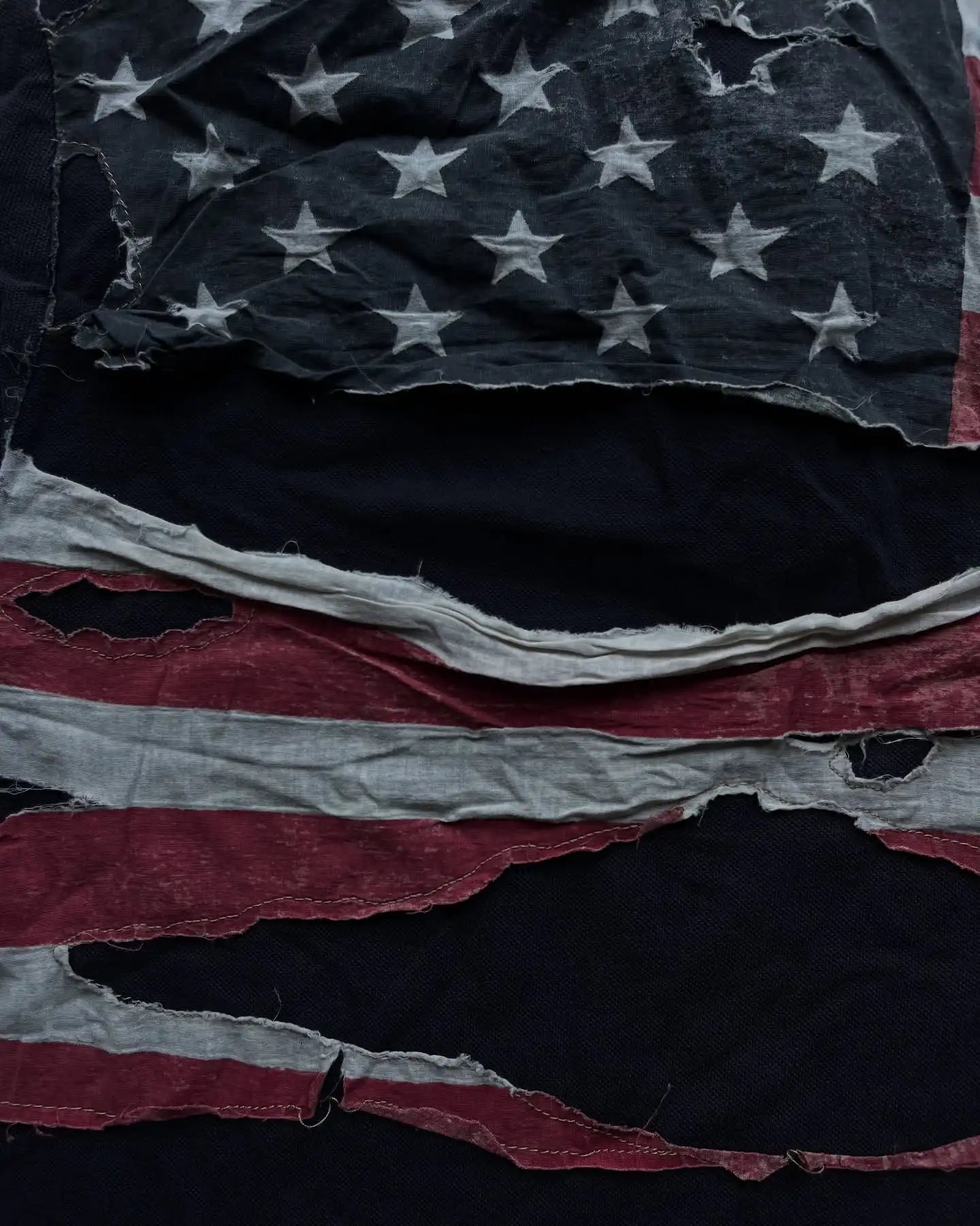 America Retro Flag Polo Shirt Streetwear Men Women Hip Hop Tear Patchwork Short Sleeve Shirt Y2k Cotton Top Baseball Clothing