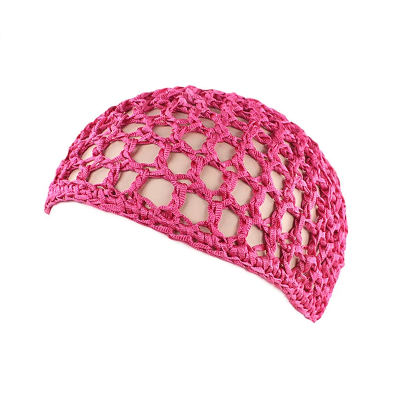 1pc Mesh Crochet Hair Net Woven Hair Cap Bonnet Night Cap Sleep Cap For Women Wig Head Cover Accessories