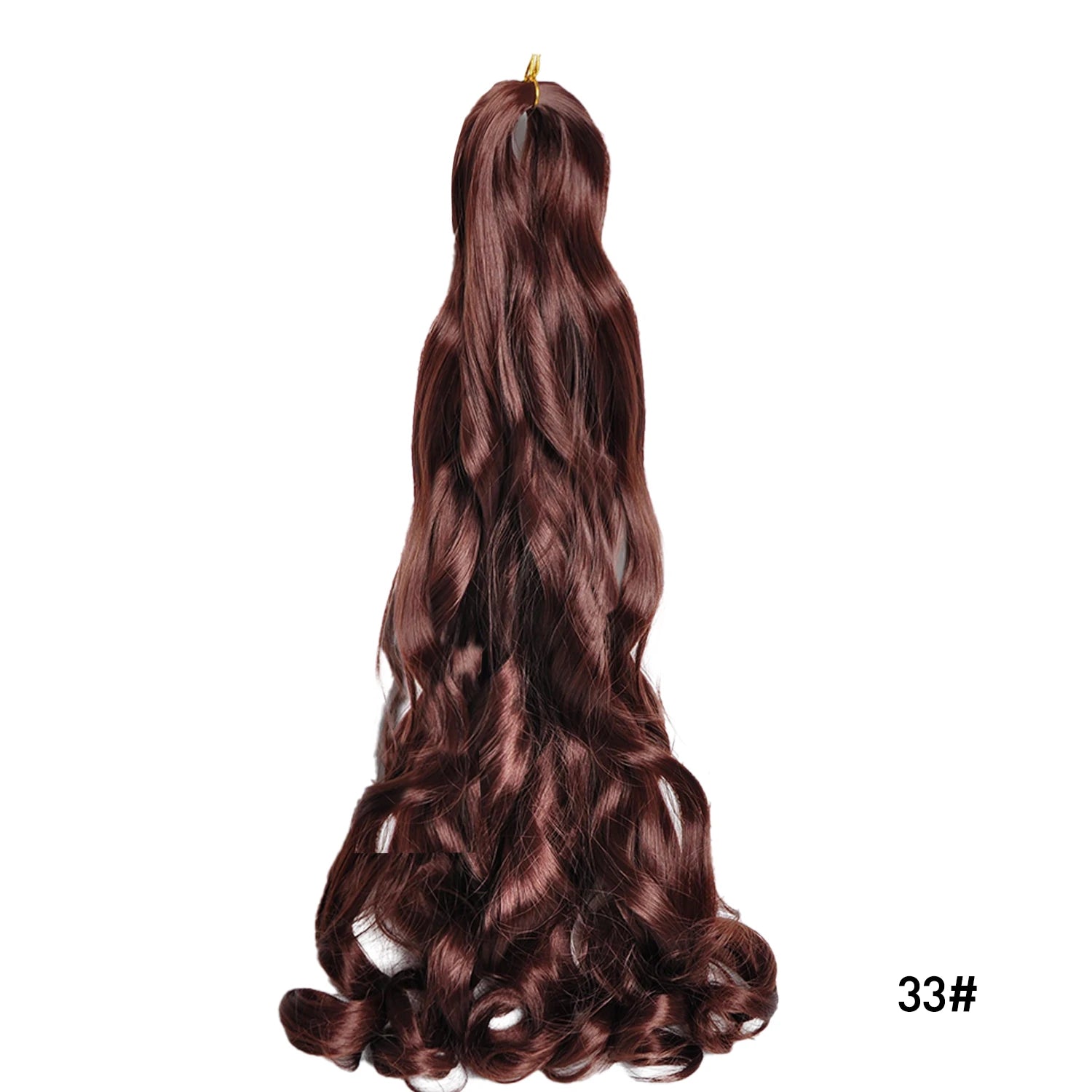 French Curly Crochet Braiding Hair Synthetic Loose Wave Ombre Braids Hair for Women Spiral Curls Pre Stretched Hair Extensions