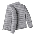 Men Cotton Coat Men's  Cotton Quilted Jacket with Down Filling Zipper Closure Long Sleeve Thermal Coat for Winter Warmth