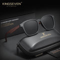 KINGSEVEN Vintage Classical Sunglasses Men Women Square Large Frame UV400 Polarized Wooden Glasses Fashion Driving Eyewear