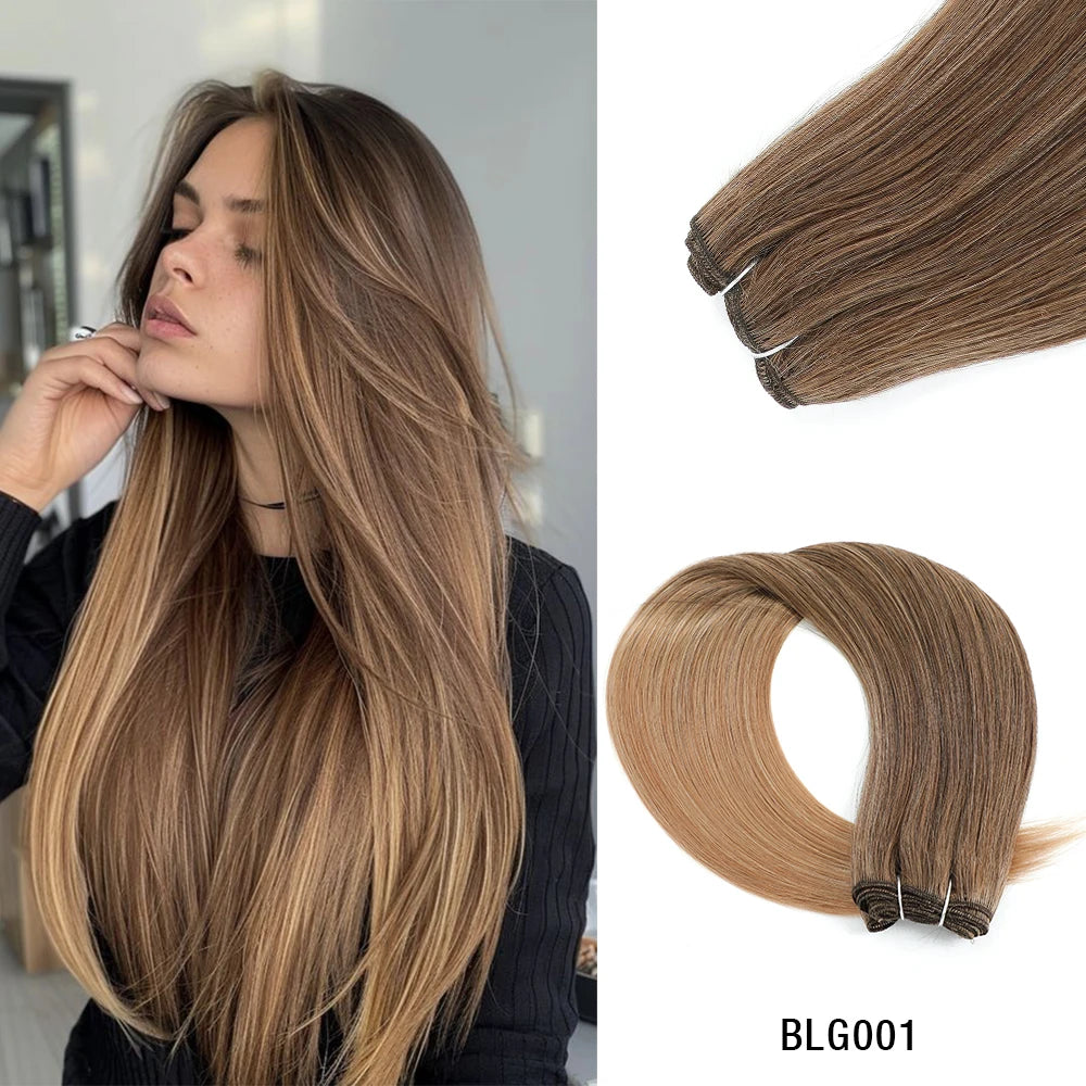 24-32 Inch Bio Protein Straight Hair Bundles Synthetic High Temperature 150g 200g Ombre Brown M888 Orange Soft Hair Weaving