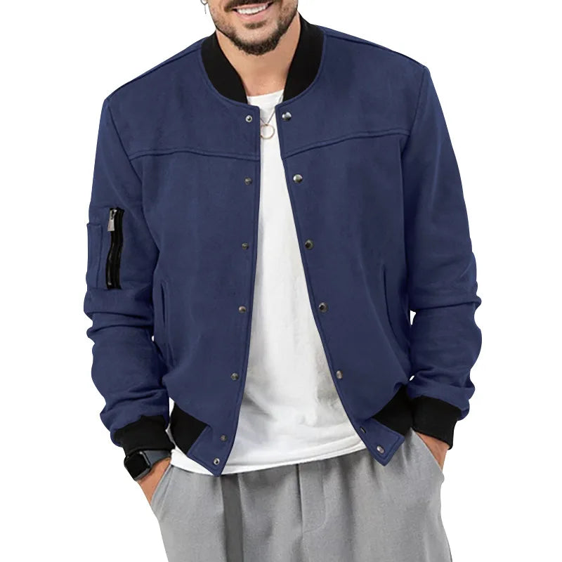 24  Autumn/Winter Suede Men's Button Cardigan Jacket Casual American