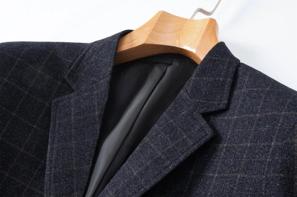 Middle-Aged Men's Business Casual Suit Father's Day Gift Wedding Formal Lightweight Suit Men's 35-60 Years Old Large Size Thin Top Men's Middle-Aged and Elderly Jacket