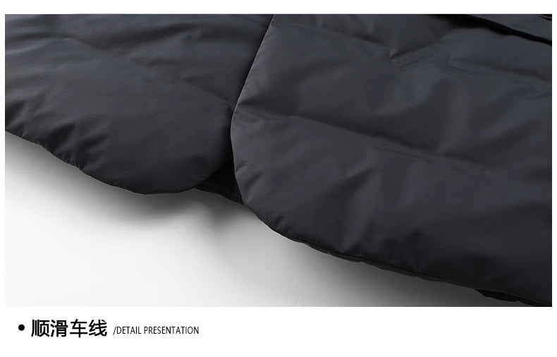 High Quality Men's Handsome down Jacket with Scarf Collar M-6XL Big plus Size for Middle-Aged Dad Fashionable Outerwear
