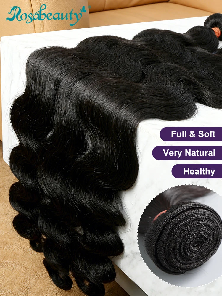 Brazilian 30 36 Inch Body Wave Bundles Burmese Raw Human Hair Bundles Extensions Unprocessed Water Wave Hair 1 3 4 Bundle