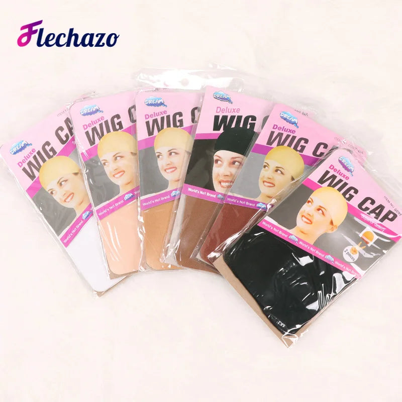 Durable Stokcing Wig Cap Under My Wigs 20Pieces Stocking Cap Skin Tone Black Brown Nude Color Wigs Installing Bald Cap