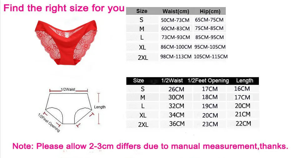 1 PC Women Sexy Knickers Bikini Hollow Flower Lace Thongs Lingerie V-string Panty Underwear Female