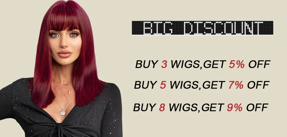 ALAN EATON Long Straight Layered Synthetic Wigs with Bangs Blonde Highlights on Brown Wigs for Black Women Afro Daily Party Hair