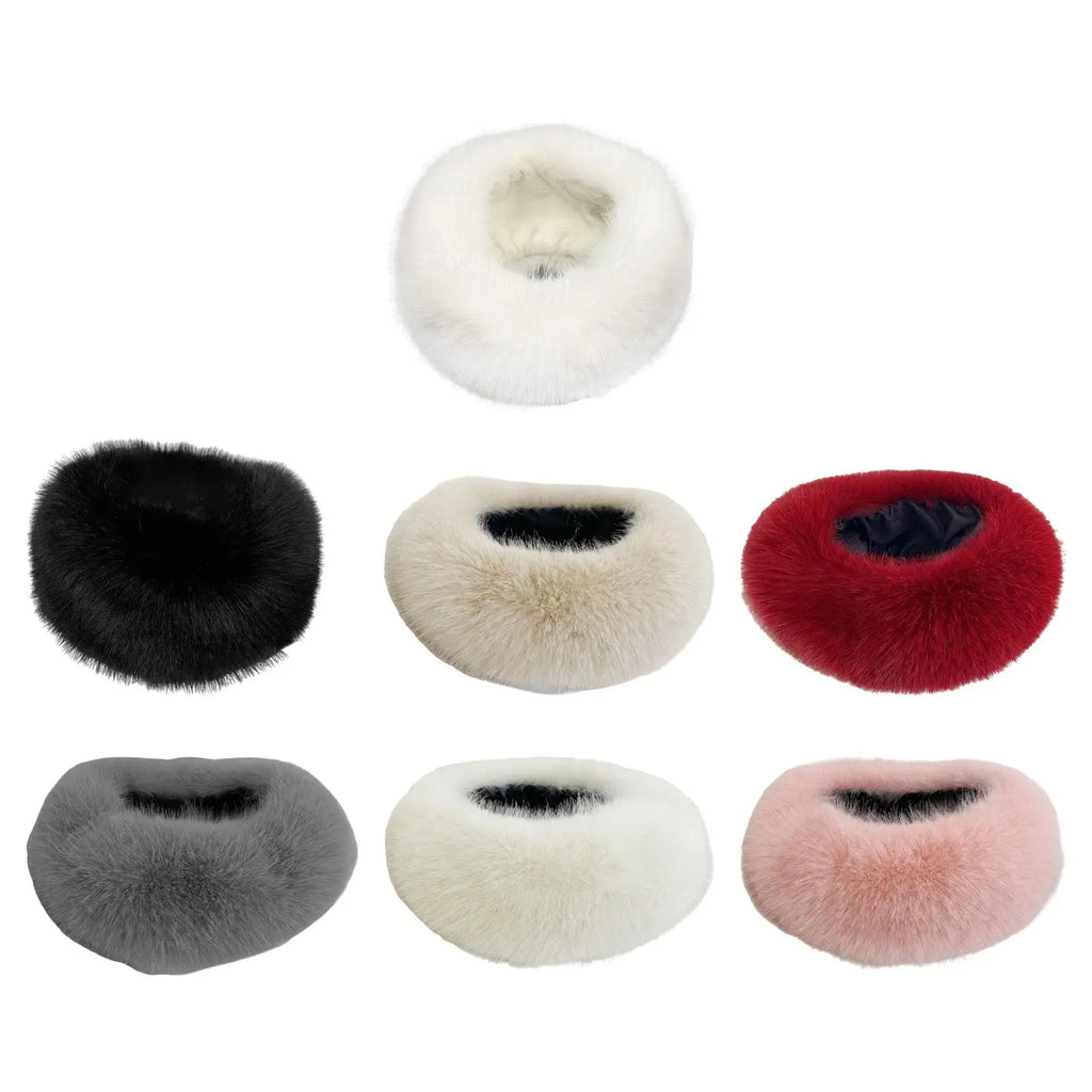 Faux Fur Headband for Women, Trendy Ear Protection Ski Hat, Earwarmer Earmuff for Daily Wear Outdoor Sport Camping