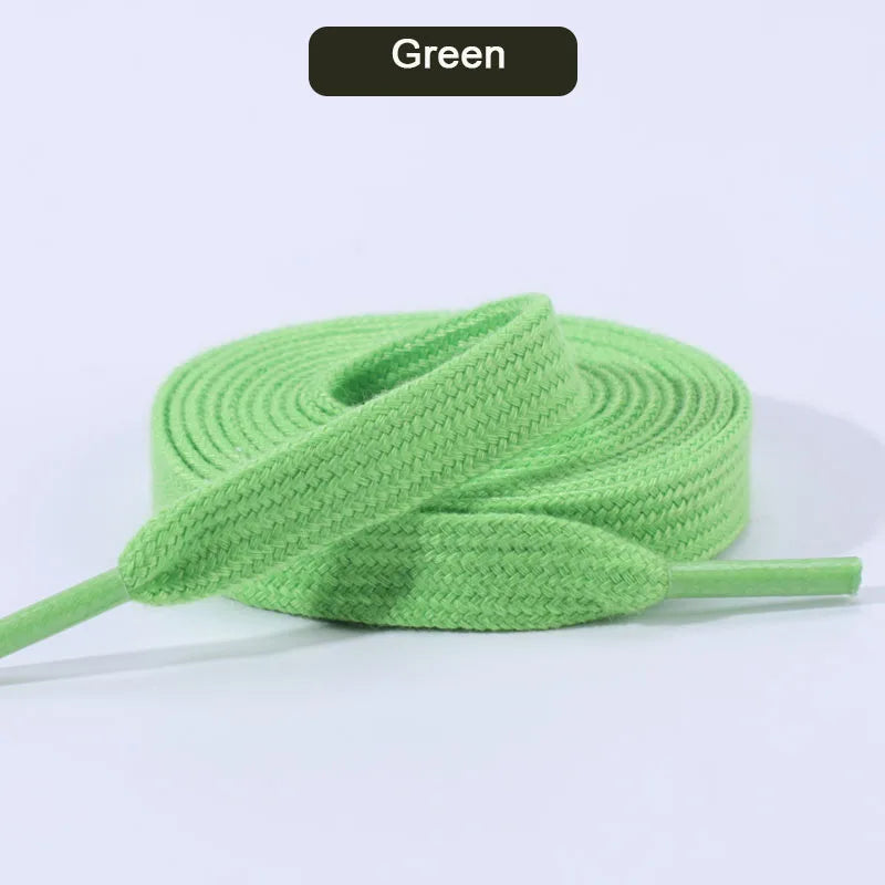 1 Pair Flat Shoelaces for Sneakers Classic Canvas Sports Shoe Laces Women Men Shoelace Solid Double Cotton Shoestrings for AF1