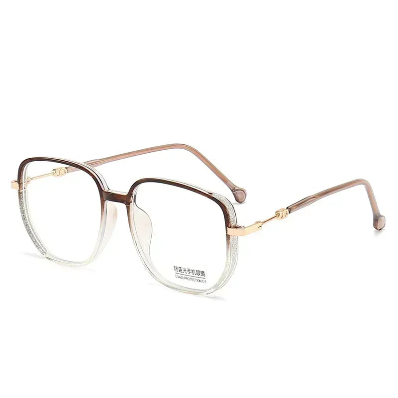 Vintage Square Metal Glitter Frame Reading Glasses Gafas Women Fashion Optical Eyewear Anti-blue Light Presbyopia Eyeglasses