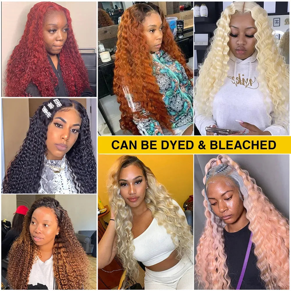 Deep Wave Lace Frontal Wig 13x4/13x6 Hd Lace Frontal Wigs Female Black Human Hair Ready To Wear Human Hair Wigs
