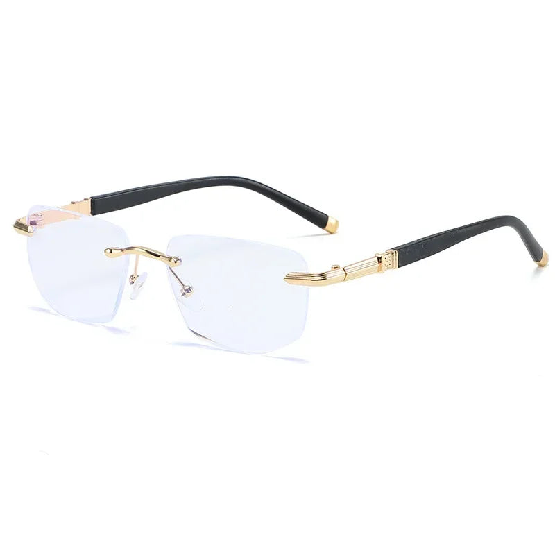 Ultra Light Frameless Diamond Cutting Reading Glasses  Women Men Anti Blue Light Presbyopia Glasses Fashion Sun Shading Glasses