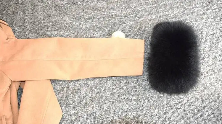 100% Real Fox Fur Cuffs Winter Natural Warm Oversized Arm Warmmer Wristband High Quality Coat Jacket Sleeve Fashion Luxury Cuffs