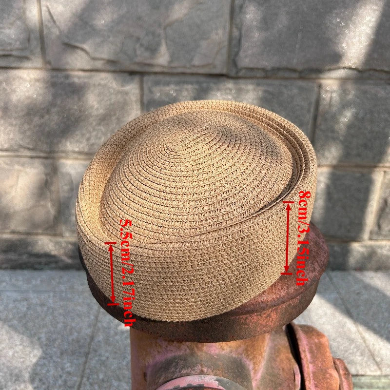 2026 New Summer Straw Fedoras Hats for Women Hostess Fashion Pillbox Hat Millinery Fascinator Designer Beret Hats Painter's Hat