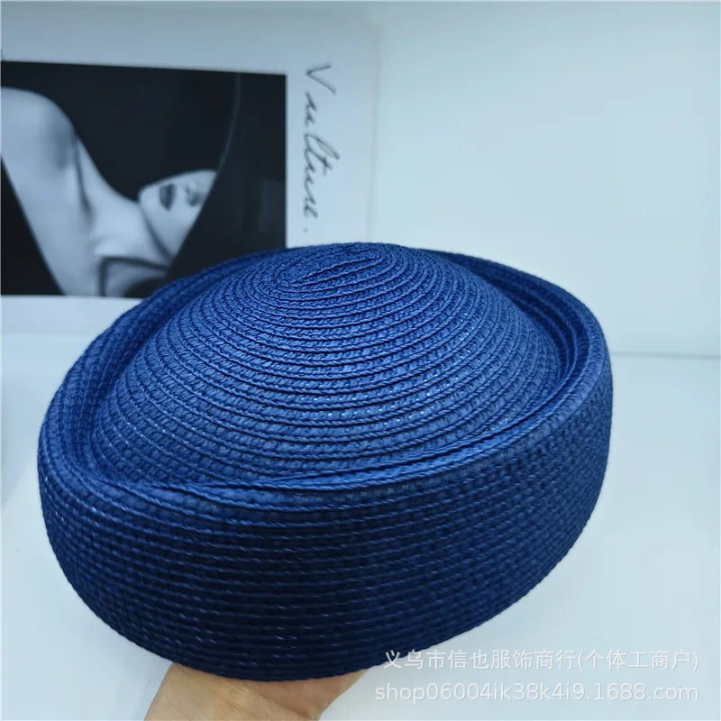 2026 New Summer Straw Fedoras Hats for Women Hostess Fashion Pillbox Hat Millinery Fascinator Designer Beret Hats Painter's Hat