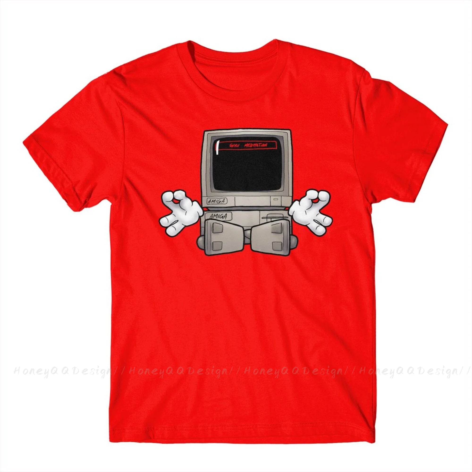 Top Quality Clothing Amiga 500 T-Shirt For Men Unisex Commodore Amiga Guru Meditation #2 Shirt Fashion Short Sleeve Oversize