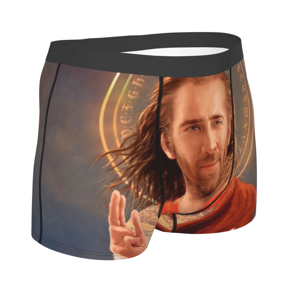 Custom Nicolas Cage Boxer Shorts For Homme 3D Printed Male Nic And His Girls Underwear Panties Briefs Breathbale Underpants