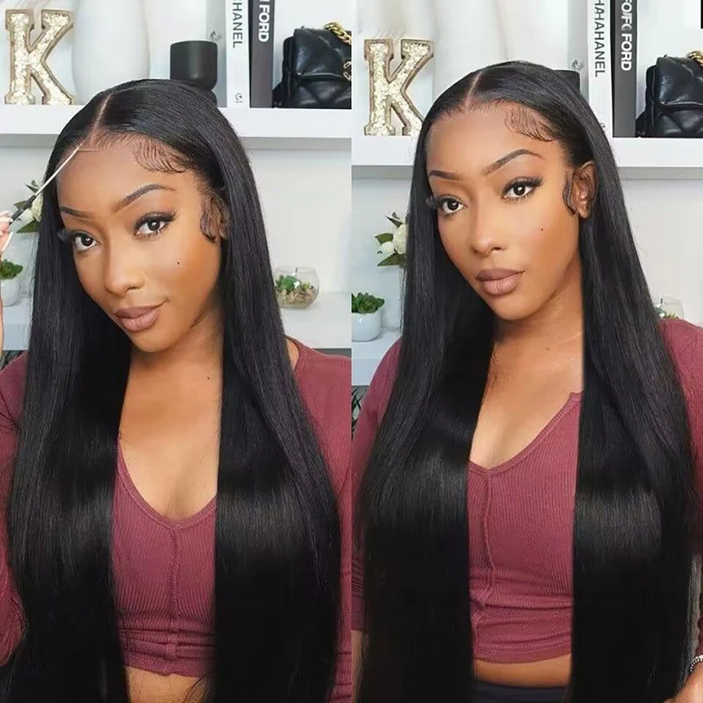 13x6 Lace Front Human Hair Wigs 30 Inch Straight Human Hair Wigs Transparent Brazilian Wigs Human Hair For Women Pre Plucked