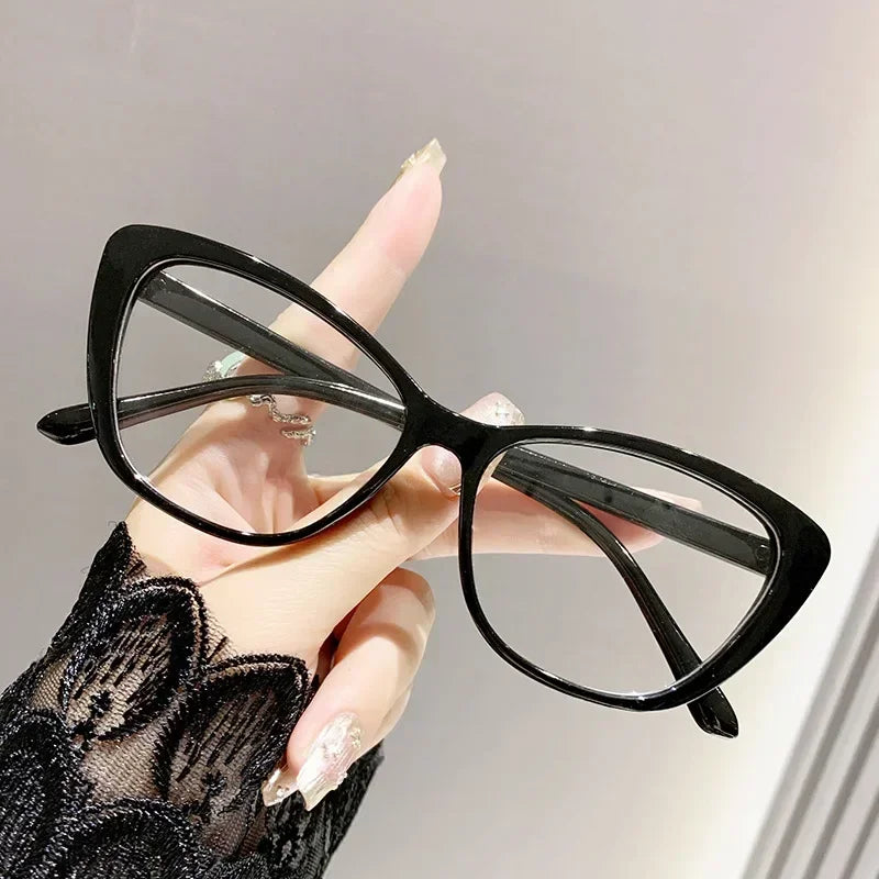 Cat Eye Clear Lens Presbyopia Glasses Retro Gradient Butterfly Frame Reading Glasses Blue Light Blocking Eye Protection Eyewear