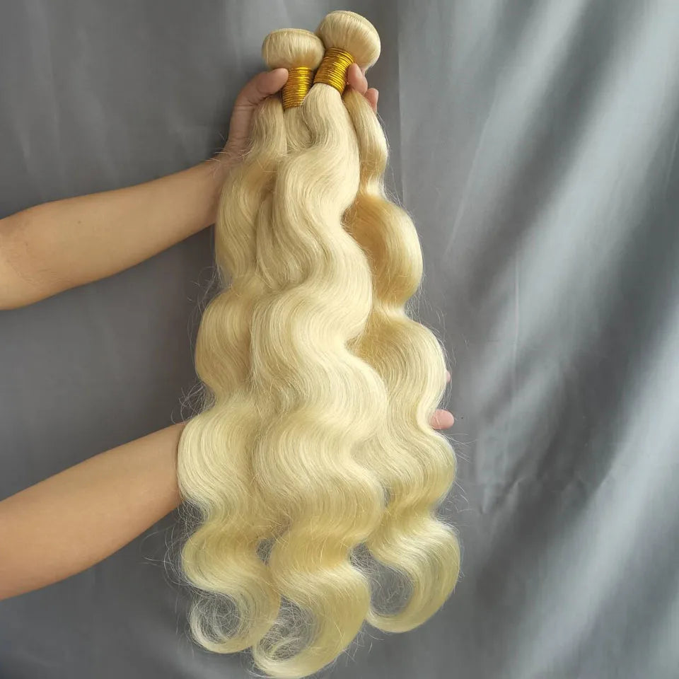 613 Blonde Body Wave Vietnamese Loose Curly Human Hair Bundles 8 28 30 Inch 1 2 3  4 Bundles Deals 100% Virgin Remy Hair Bundles