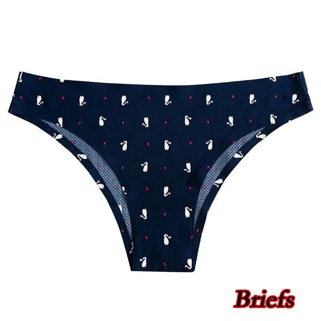 Poblador Sexy Women's Panties Seamless Underwear Comfortable Print G-string Thongs Intimate Female Lingerie Ladies Pantys Tanga