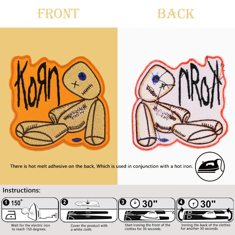 1PC Rock Hip Hop Embroidered Patch Music Punk Morale Inspiring DIY Gift Sew Iron On Patches For Clothes Cap Jacket Trucker Hat