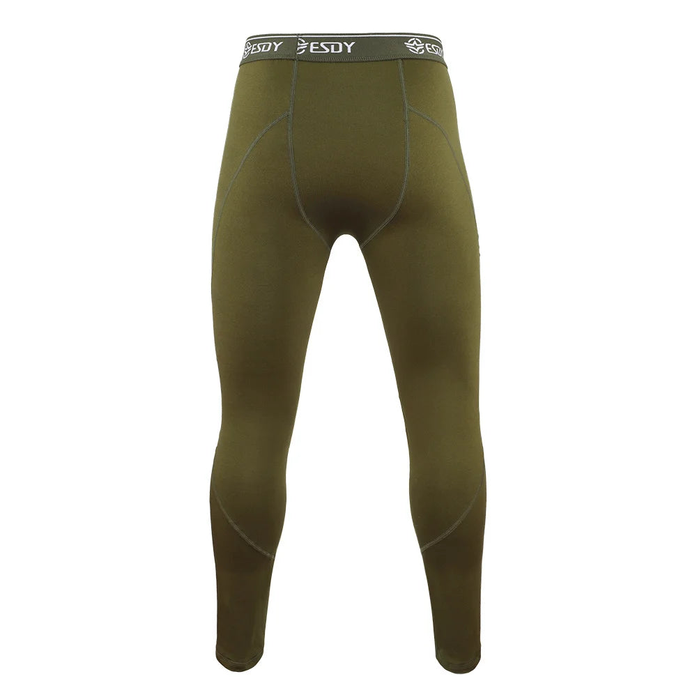 New Outdoor Sports Underwear Camo Training Long-Seeved Tops + Pants Suit Fitness Camping Army Hiking Hunting Underwear Clothes