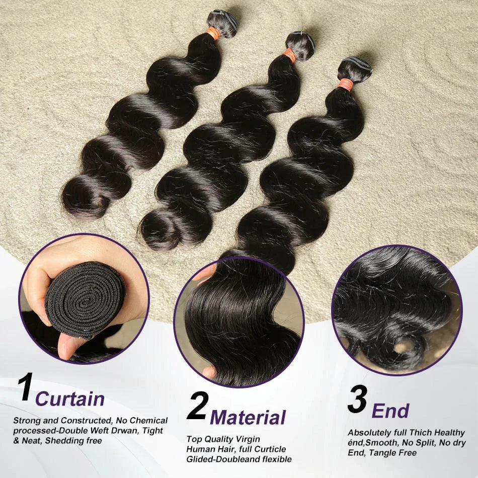 Brazilian 30 36 Inch Body Wave Bundles Burmese Raw Human Hair Bundles Extensions Unprocessed Water Wave Hair 1 3 4 Bundle