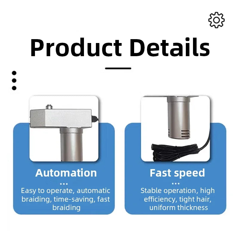 Portable Automatic Hair Braiding Machine Electric Hair Styling Tool Fast Braider For DIY Dreadlocks Hair Weaving Salon Professio