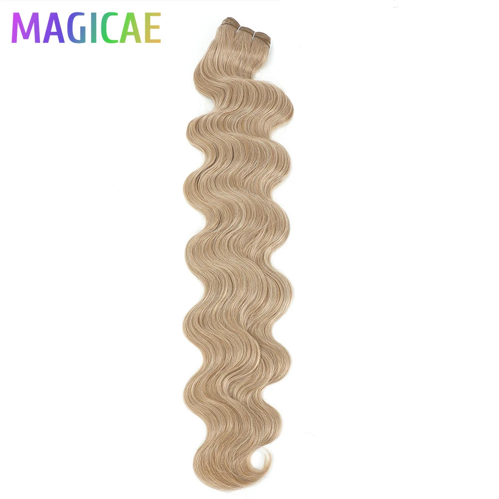 30Inches 200grams Orange Light Brown 12# M888# Body Wave Hair Weave Bundles Blond 27/613 White High Temperature Synthetic Hair
