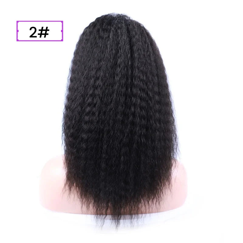Lydia Short Hairpieces Synthetic 14" Kinky Straight Hair With Plastic Combs Drawstring Ponytail Extension Water Wavy Loose Curly