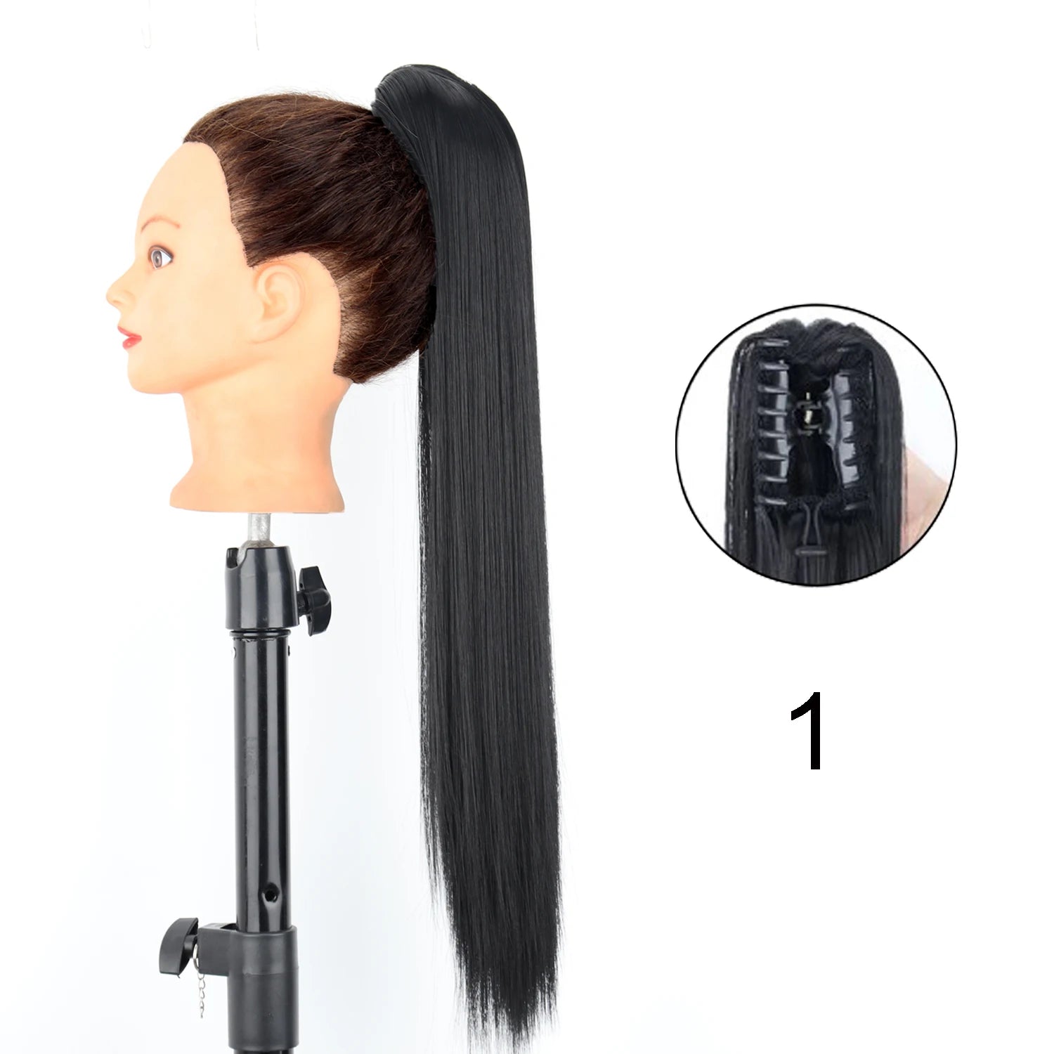 Synthetic 24Inch Wavy Claw Clip On Ponytail Hair Extension Ponytail Extension Hair For Women Pony Tail Hair Hairpiece