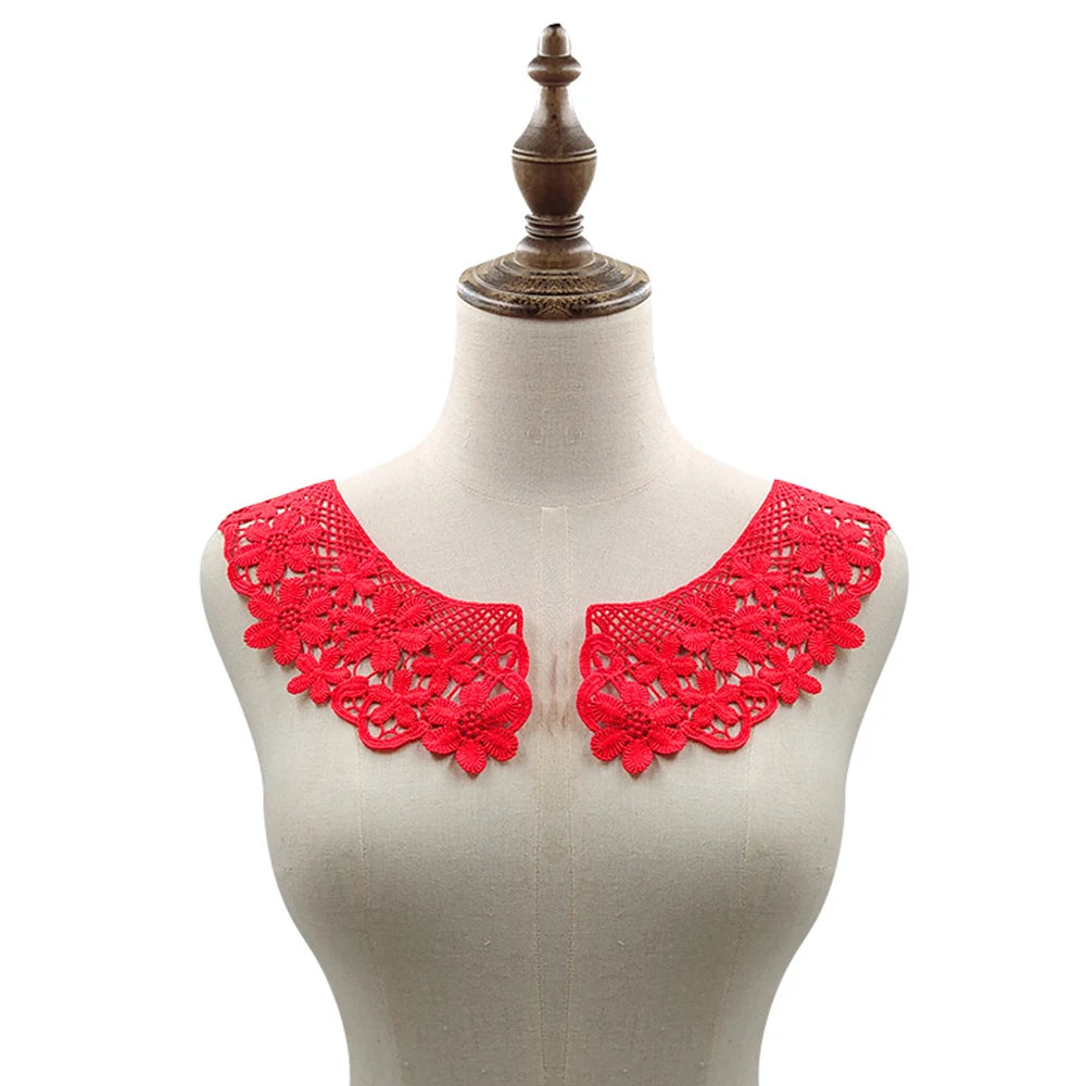 Women's Fake Shirt Collar Milk Silk Detachable Collar DIY Sewing Fake Collar Clothing Sewing Accessories Lace Fabric Neckline