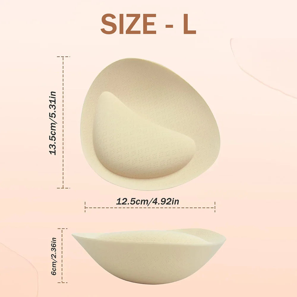 2 Pcs Thickened Underwear Cup, Small Breast Padding, Removable And Washable Push-up Breast Pad Inserts To Increase Padding