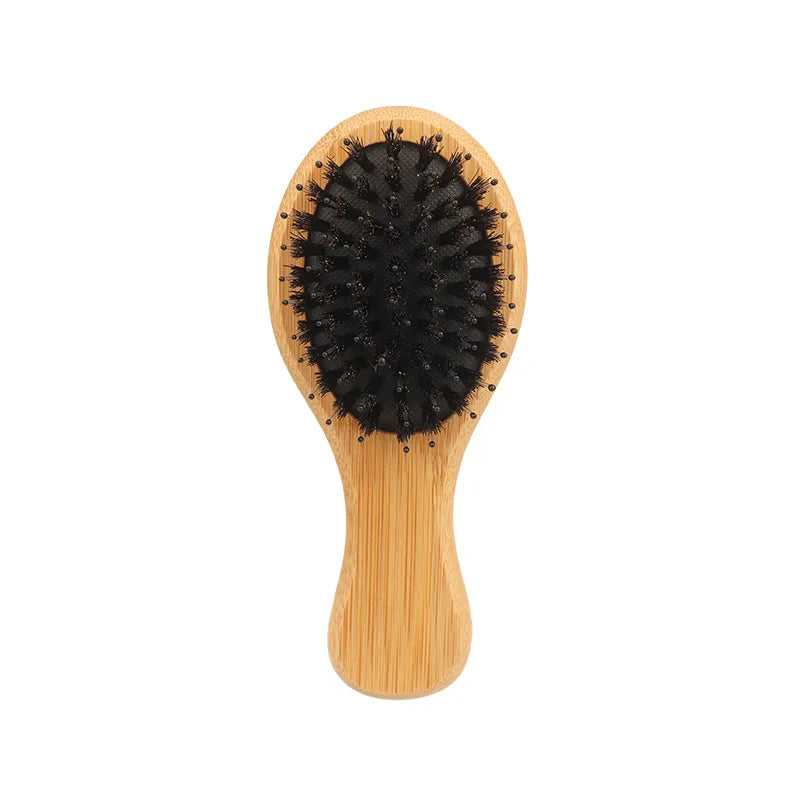 1pc bamboo mini air cushion comb anti-static comb hair care styling comb to reduce hair loss Special for real hair wigs