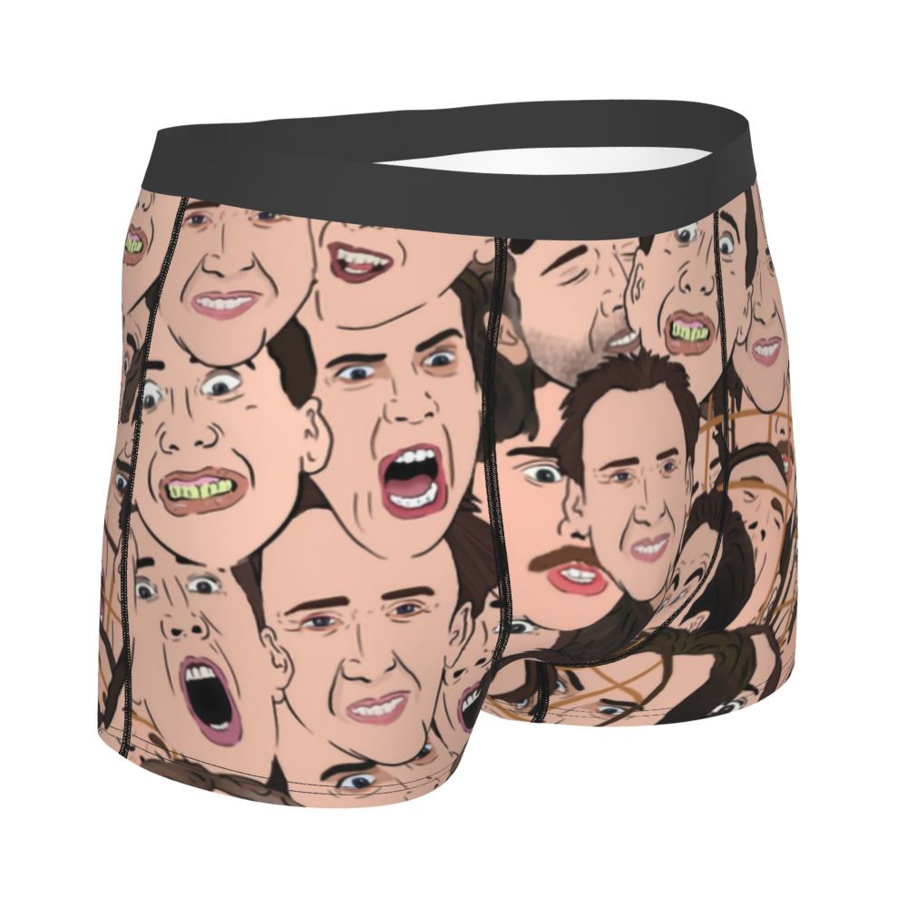 Custom Nicolas Cage Boxer Shorts For Homme 3D Printed Male Nic And His Girls Underwear Panties Briefs Breathbale Underpants