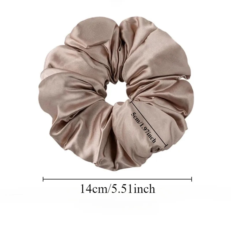 2024 Pillow Sleep Headband Elastic Ponytail Scrunchie for Women Hair Accessories Girls Soft Solid Satin Filled Cotton Big Bands