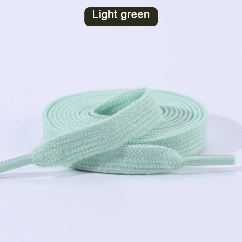 1 Pair Flat Shoelaces for Sneakers Classic Canvas Sports Shoe Laces Women Men Shoelace Solid Double Cotton Shoestrings for AF1